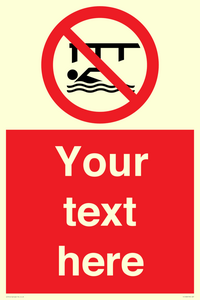 Custom Do not swim in the vicinity of piers